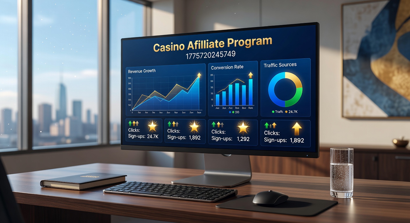 Infographic illustrating various casino affiliate commission models, including revenue share pie charts and CPA payout ladders