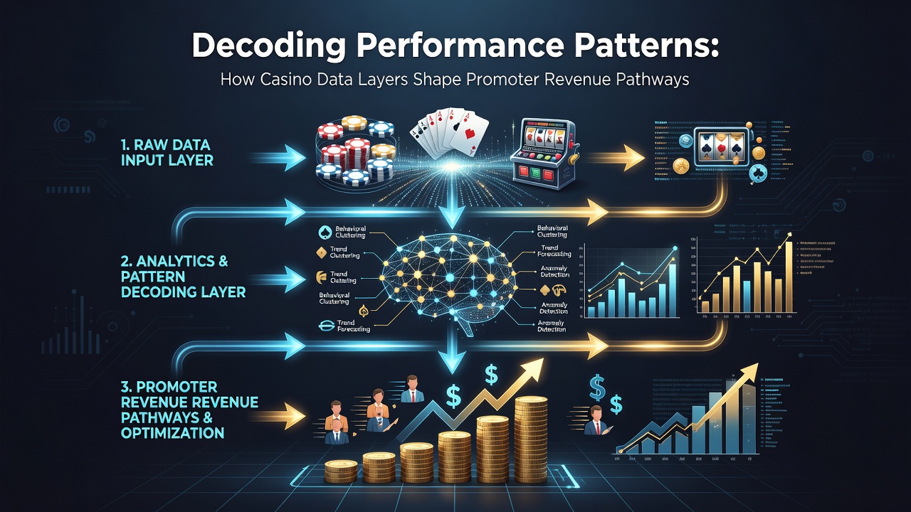Detailed view of promoter revenue pathways mapped against casino analytics layers