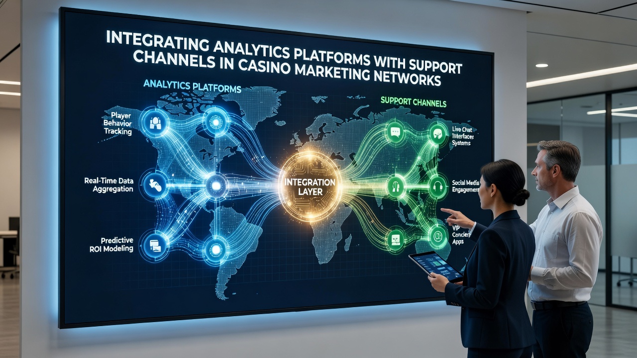 Support team reviewing integrated analytics reports on player engagement trends