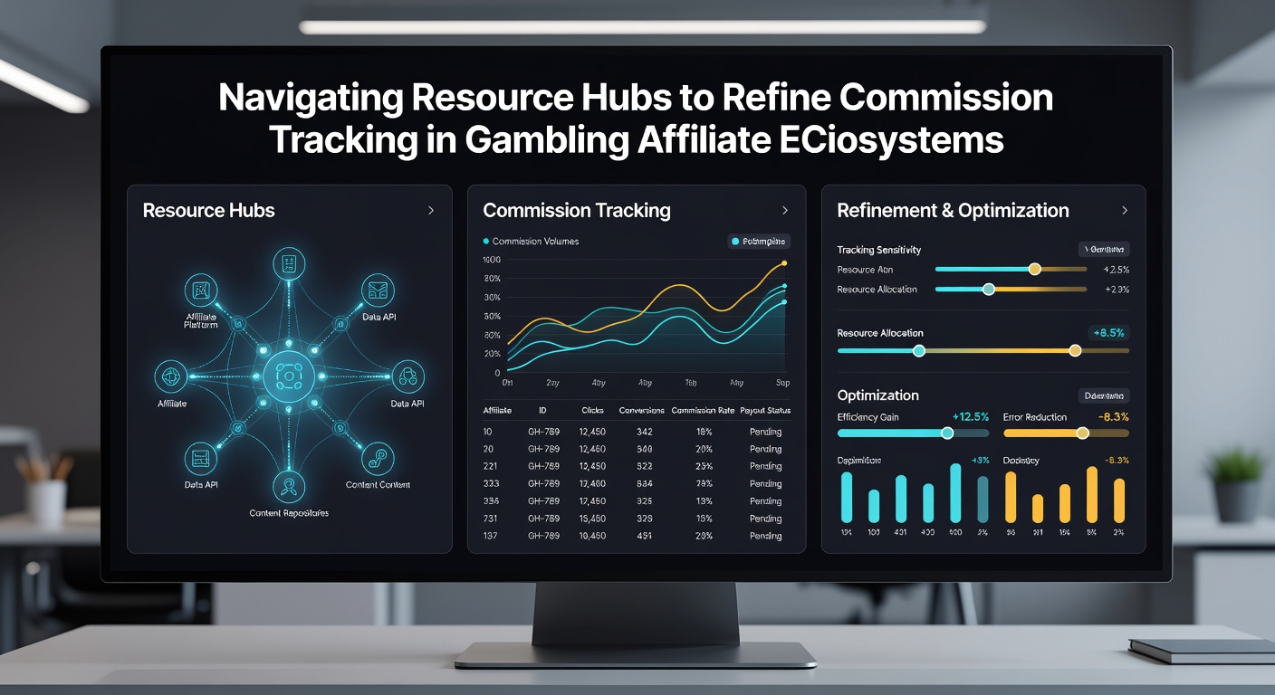 Close-up view of commission tracking interface showing real-time data synchronization between affiliate accounts and operator systems