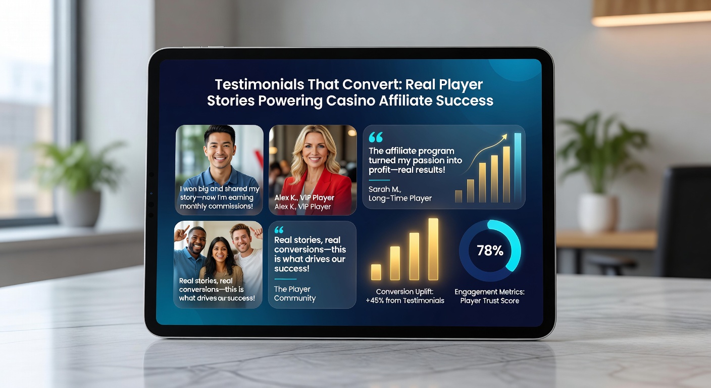 Graph showing conversion rate increases from player testimonials in casino affiliate campaigns